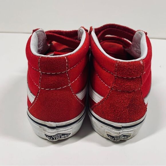 Vans SK-8 Mid Shoe Suede Red Strap Kids Size US 3 EU 34 UK2.5 - Picture 5 of 8